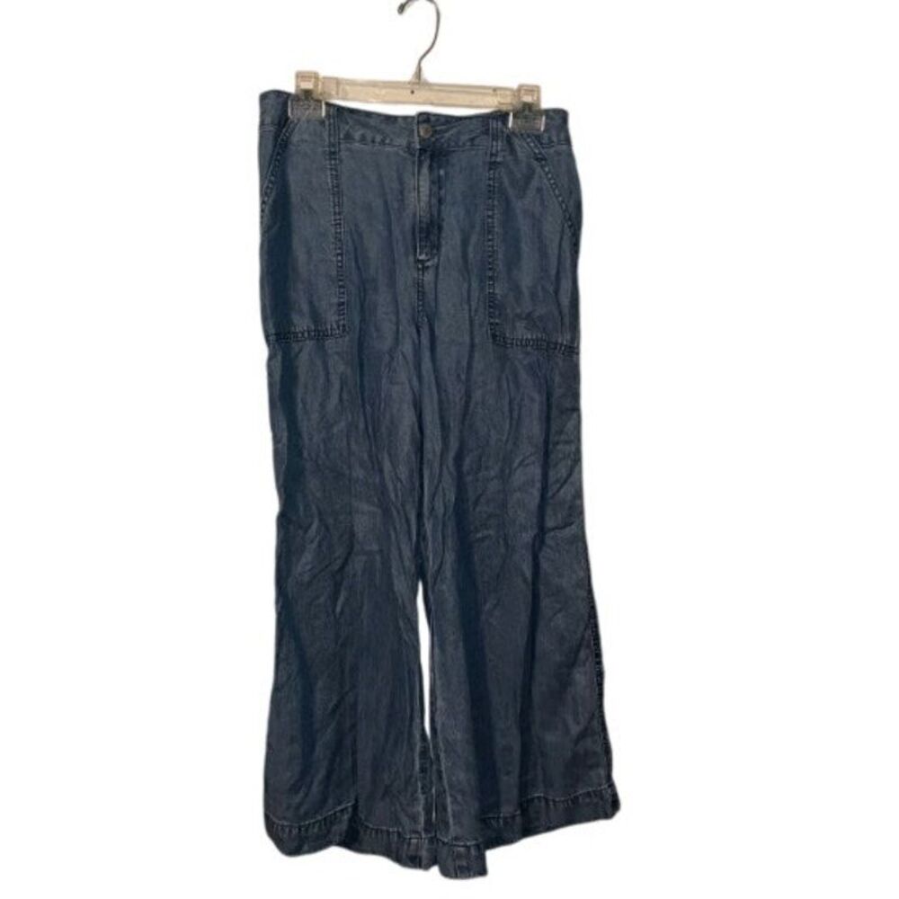 Chambray Wide Leg Pants